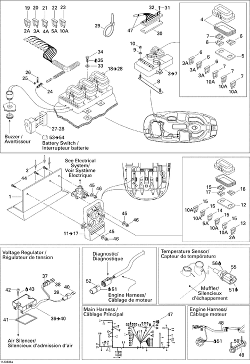 Sea-Doo FUSE Block, OEM Part # 204470610