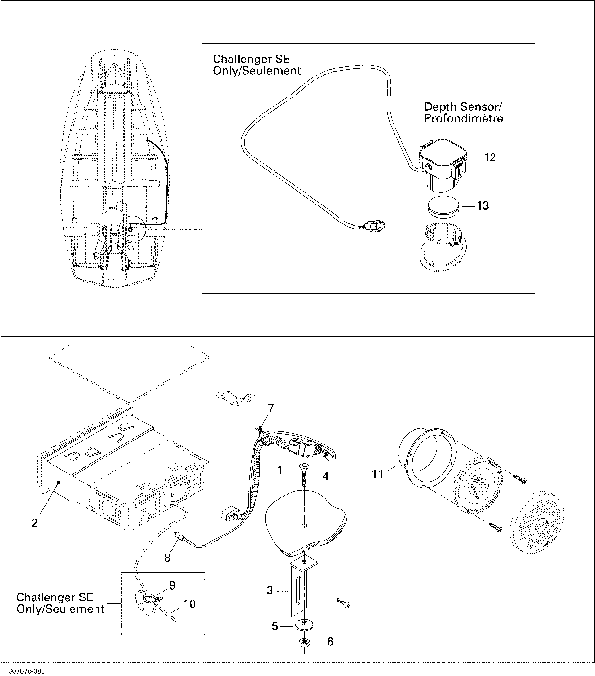 Sea-Doo Cover Speaker ASM, OEM Part # 204470982