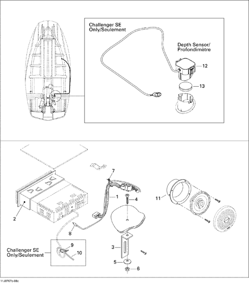 Sea-Doo Cover Speaker ASM, OEM Part # 204470982