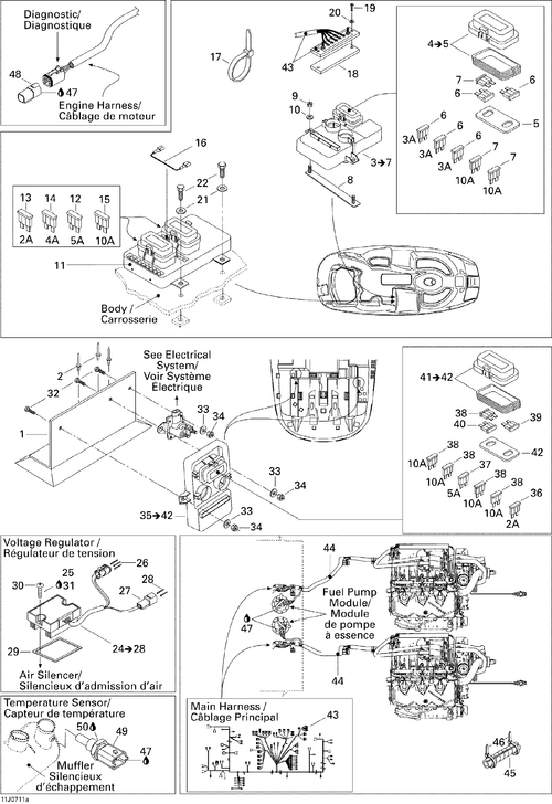 Sea-Doo FUSE 4 Amperes, OEM Part # 204471100