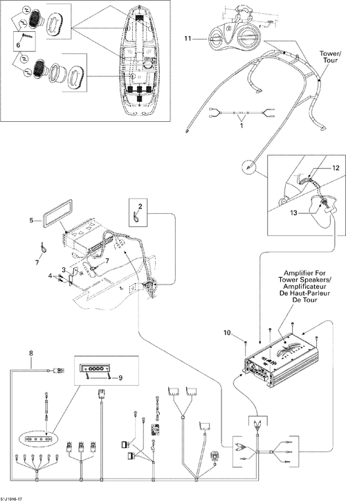 Sea-Doo Speaker Extension Harness, OEM Part # 204471209