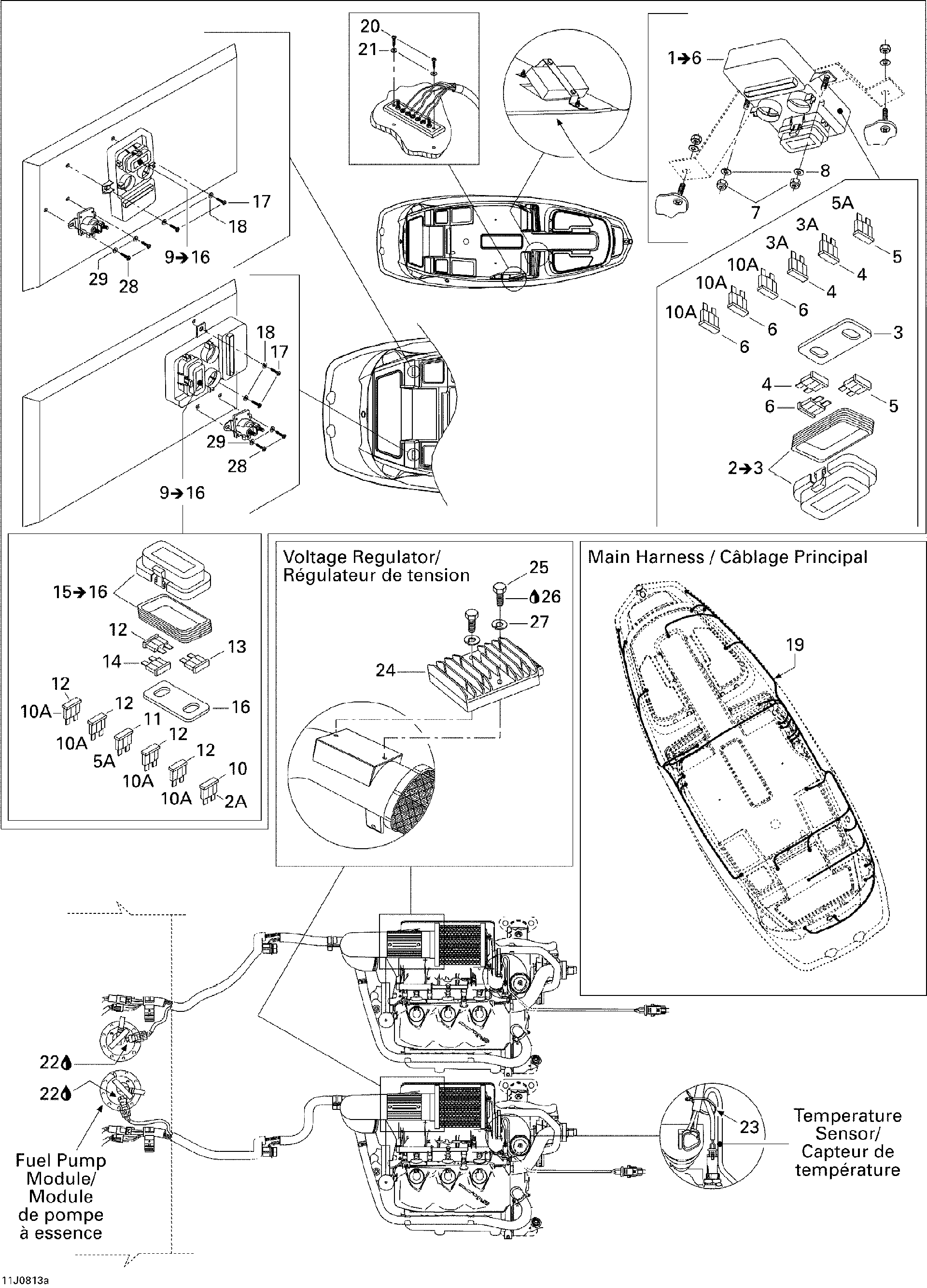 Sea-Doo Accessory Harness ASM, OEM Part # 204471231