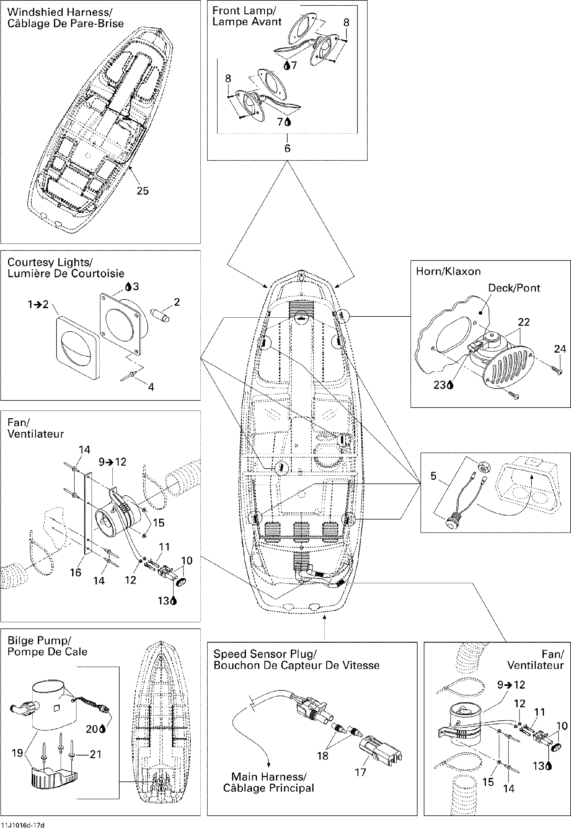 Sea-Doo Windshield Harness, OEM Part # 204471332
