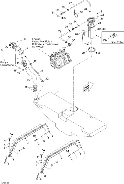Sea-Doo Spacer, OEM Part # 204560188