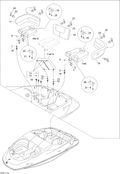 Sea-Doo REAR Backrest Starboard, OEM Part # 204614048