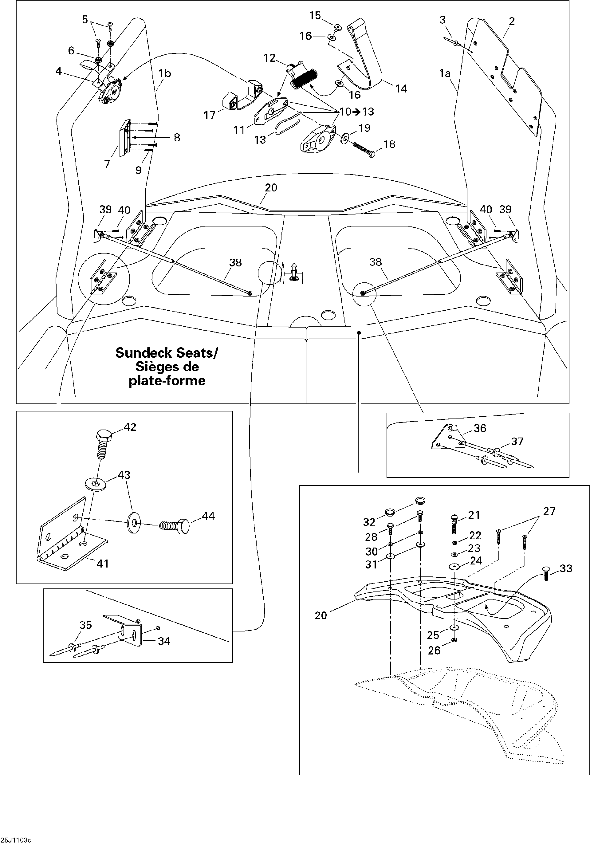 Sea-Doo Sunpad DOOR ASM PORT SIDE, OEM Part # 204614610