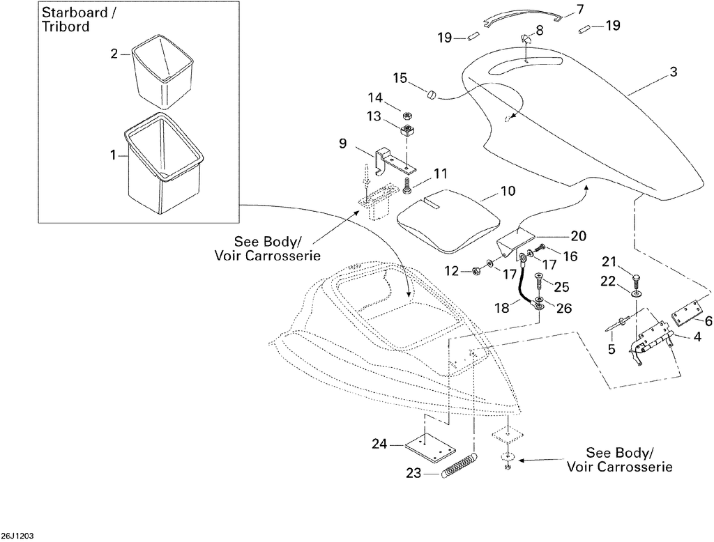 Fits 1999-2012 Sea-Doo 200 Speedster 510 / 200 Speedster Rolled PIN 1.5 X 10 MM, OEM Part # 204620126 - schematic diagram