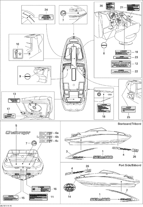 Sea-Doo Decal SE, OEM Part # 204901801