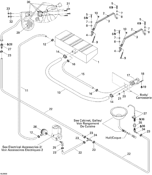 Sea-Doo MALE Fitting 1/2, OEM Part # 204940019