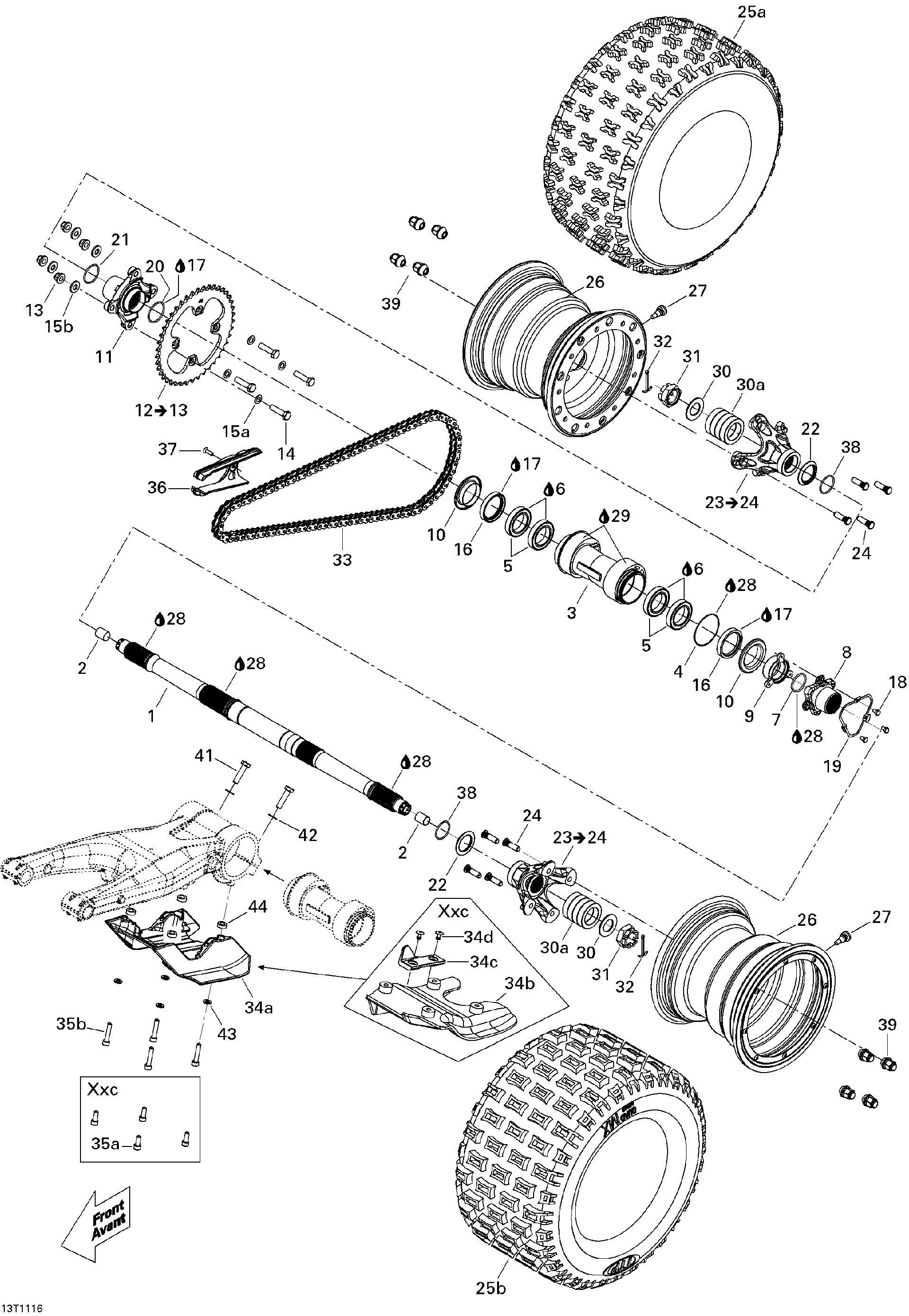 Fits 2008-2011 Can-Am DS 450 Xxc / DS 450 CE STD & X (3F9D Socket HEAD Screw M8 X 25, OEM Part # 205082534 - schematic diagram