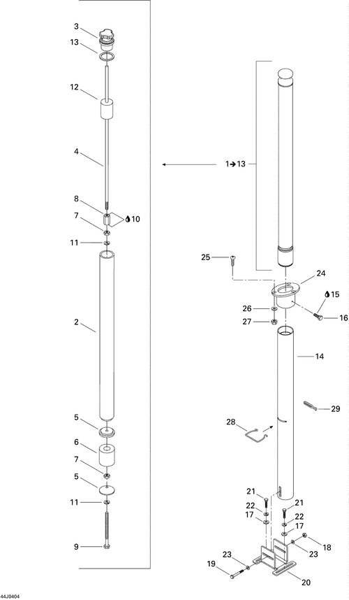 Sea-Doo HEX Screw M8 X 90, OEM Part # 207089060