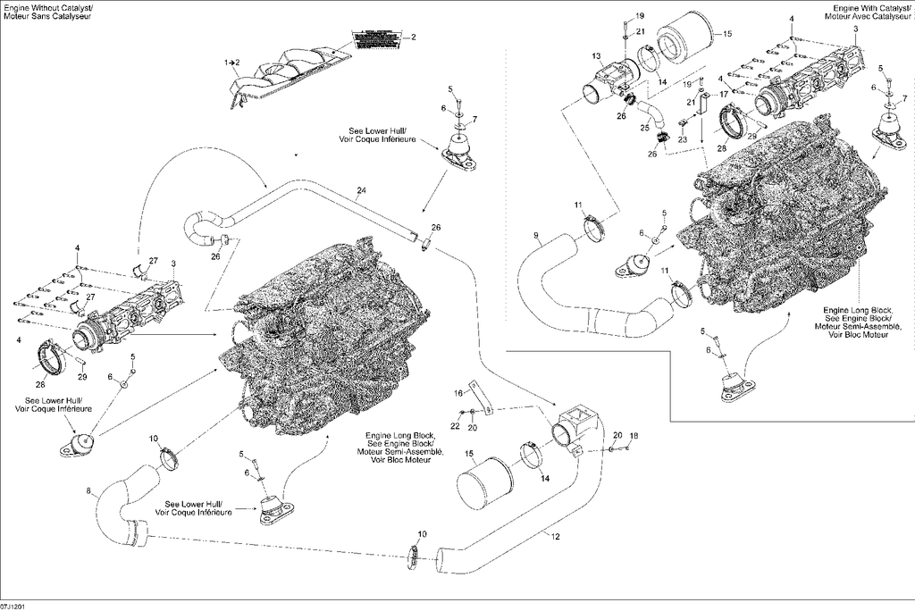 Fits 1999-2012 Sea-Doo 150 Speedster 155 / 150 Speedster 260 HEX Screw M8 X 25, OEM Part # 207182560 - schematic diagram