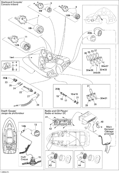 Sea-Doo Tapping Phillips Screw 4., OEM Part # 209643860