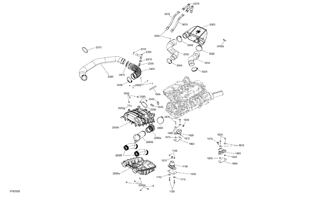 Fits 2018-2020 Sea-Doo 001 - GTR 230 / 001 - RXP 300 Polyurethane HOSE 1000MM L, OEM Part # 219704392 - schematic diagram
