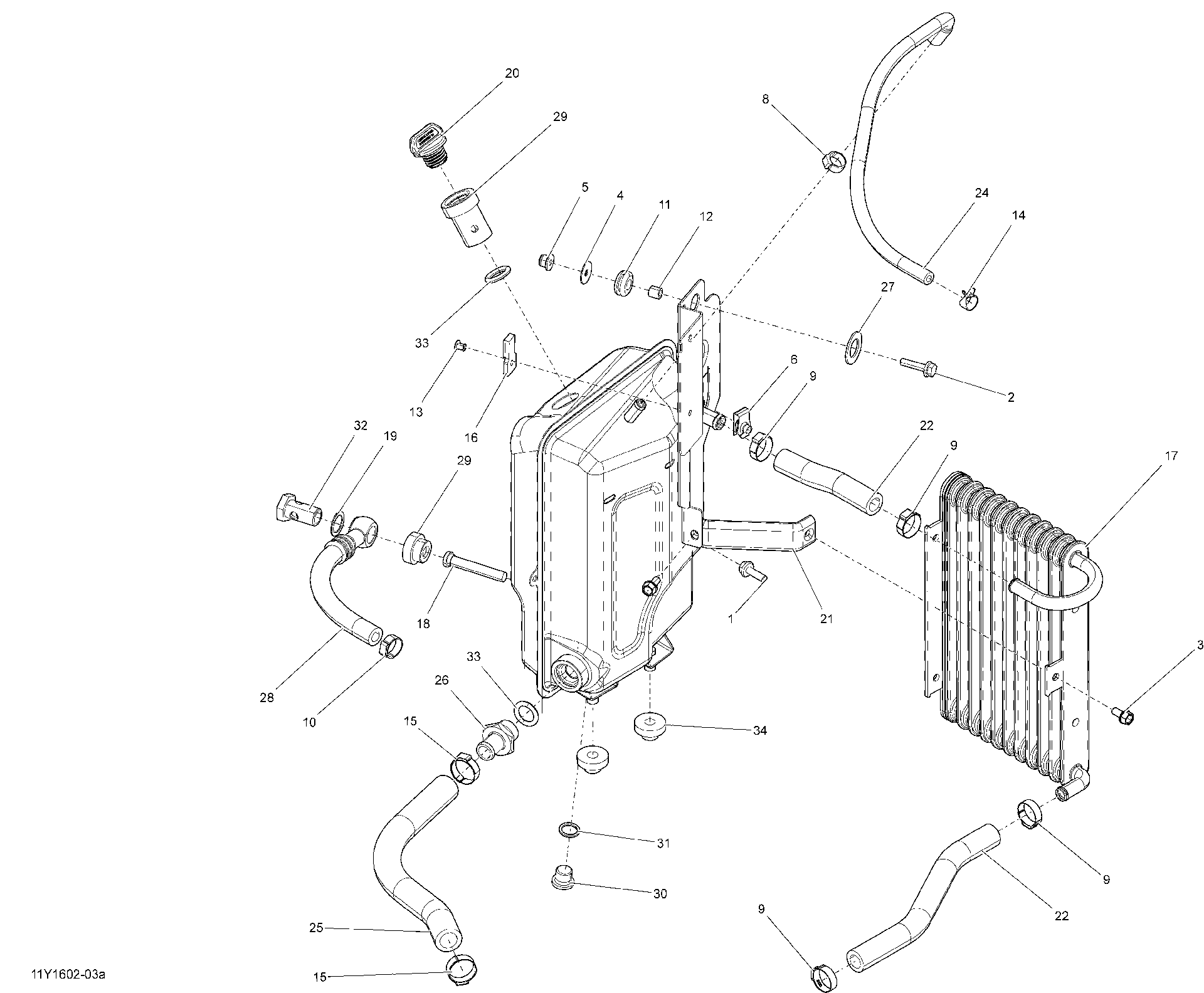Fits 2008-2015 Can-Am Spyder RS SE5 / Spyder RS SM5 12,7 MM Hose, 1000MM LONG, OEM Part # 219704431 - schematic diagram