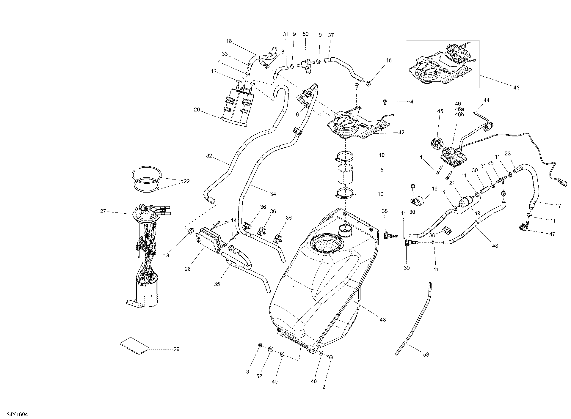 Fits 2016 Can-Am F3 Key-barrel KIT, OEM Part # 219800376 - schematic diagram