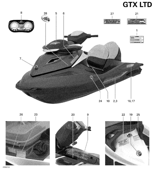 Sea-Doo Decal LH, OEM Part # 219902759
