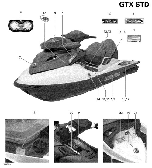 Sea-Doo Decal LH, OEM Part # 219902770