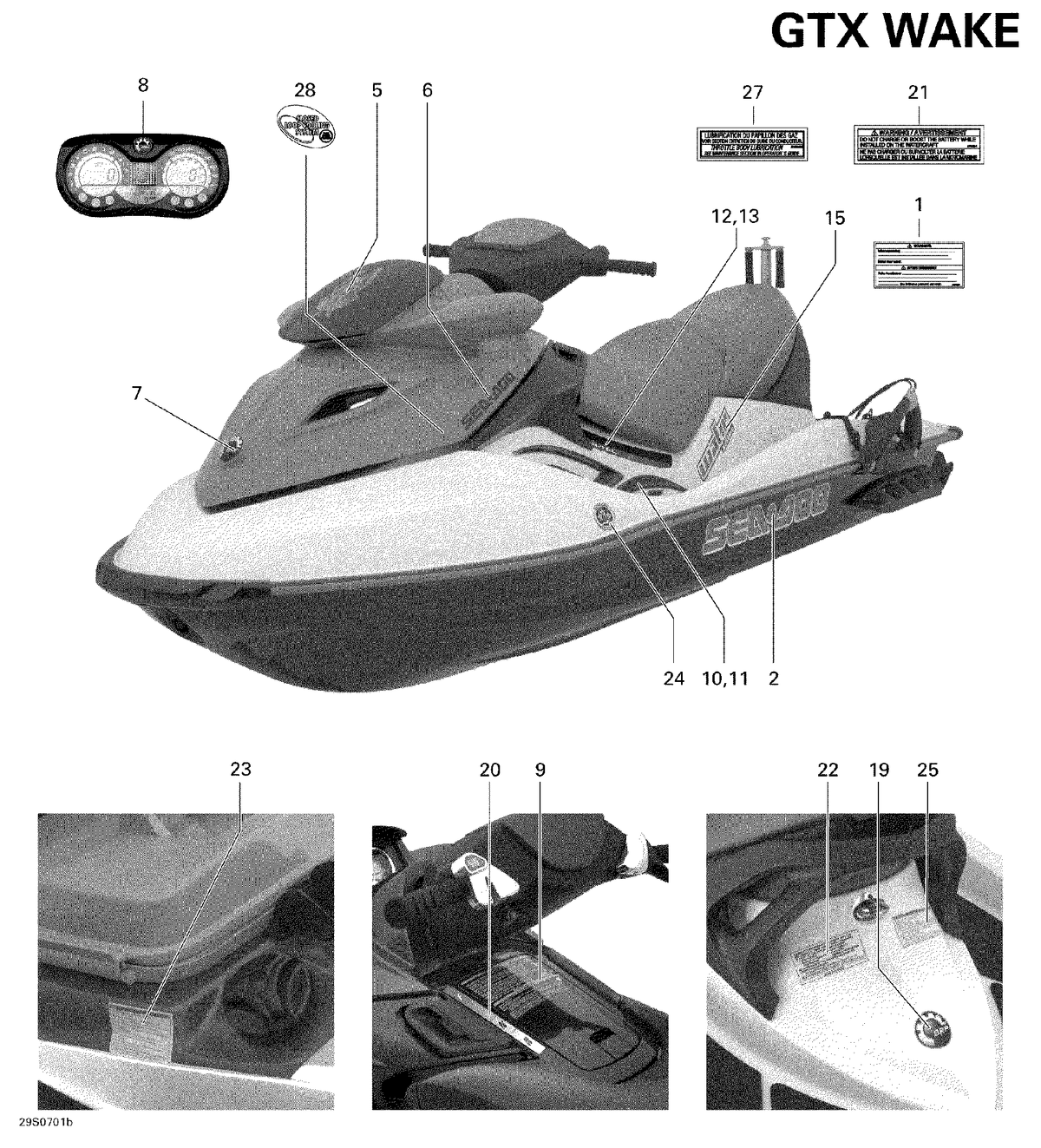 Sea-Doo Decal Front LH, OEM Part # 219902824