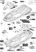 Sea-Doo RH REAR Lateral Decal, OEM Part # 219902917