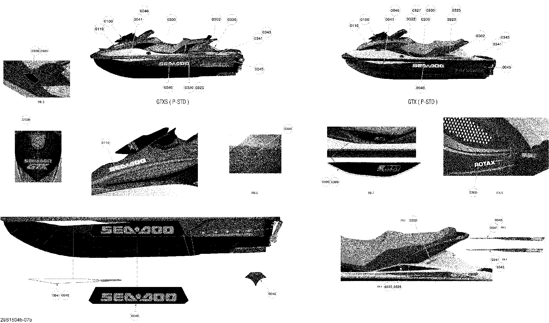 Fits 2012-2015 Sea-Doo GTX S 155 Decal, Identification, OEM Part # 219903965 - schematic diagram
