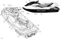 Fits 2014-2017 Sea-Doo GTI-GTR-GTS / GTS 130 & Rental Decal, Deflector, OEM Part # 219904394 - schematic diagram