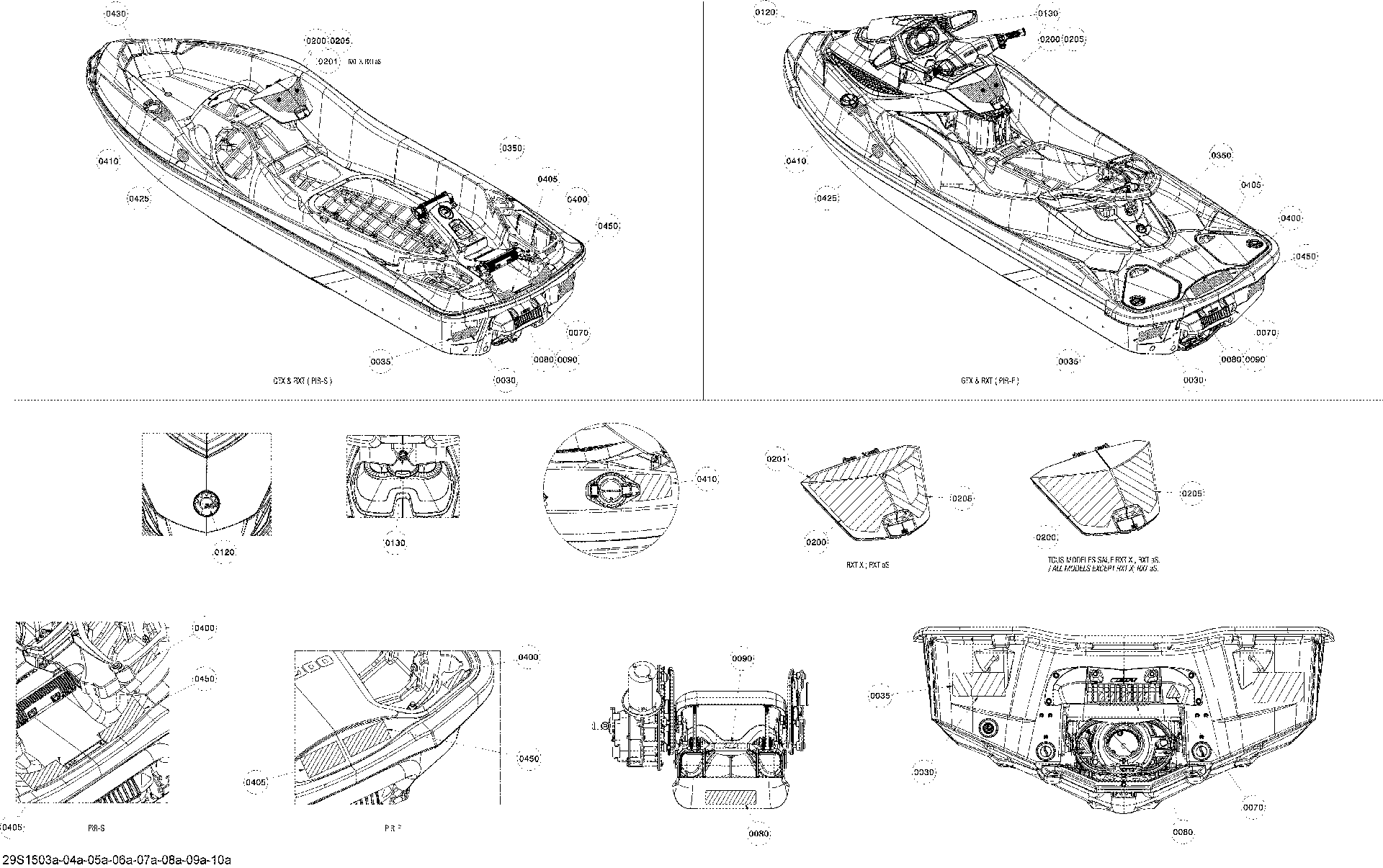 Fits 2015 Sea-Doo GTX 155 / GTX LTD 215 Label-english, OEM Part # 219904653 - schematic diagram