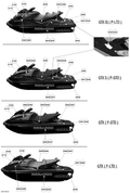 Fits 2016 Sea-Doo GTX Identification Decal LEFT, OEM Part # 219904731 - schematic diagram