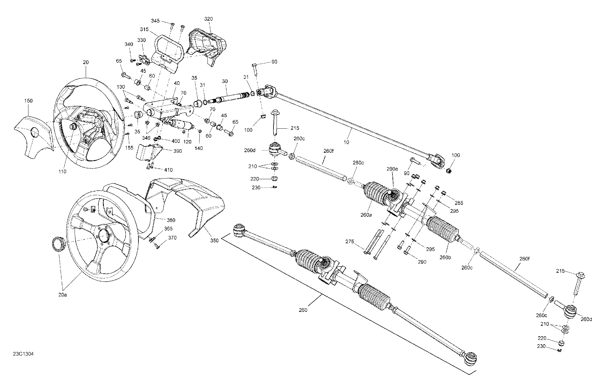Fits 2013 Can-Am Maverick 1000 Screw-hex. M8 X 100, OEM Part # 230080044 - schematic diagram