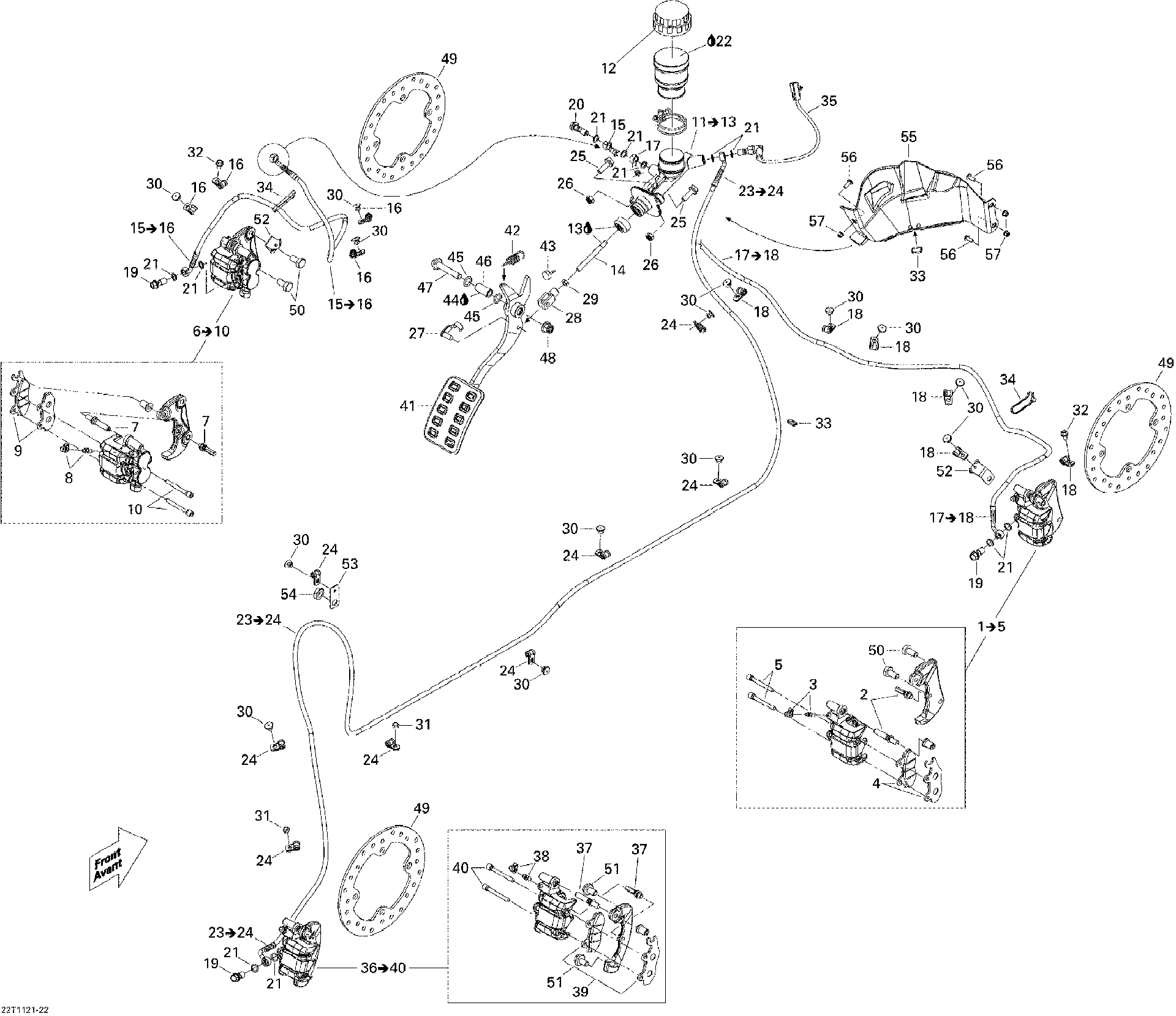 Fits 2011 Can-Am Commander 1000 / Commander 800 HEX. NUT M12, OEM Part # 232120414 - schematic diagram