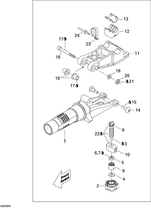 Fits 2007-2009 Sea-Doo RXT 215 / GTX Limited 215 Socket HEAD Screw M10 X 73, OEM Part # 250000004 - schematic diagram