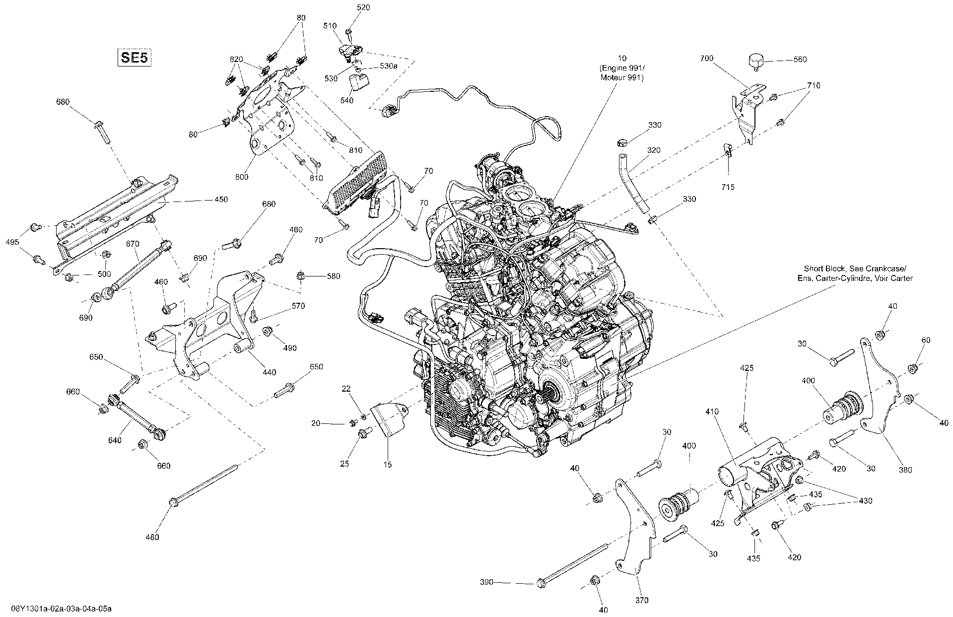 Fits 2008-2013 Can-Am Spyder RS_RSS SE5 / Spyder RS_RSS SM5 HEX. Flanged Screw M10 X 2, OEM Part # 250000286 - schematic diagram