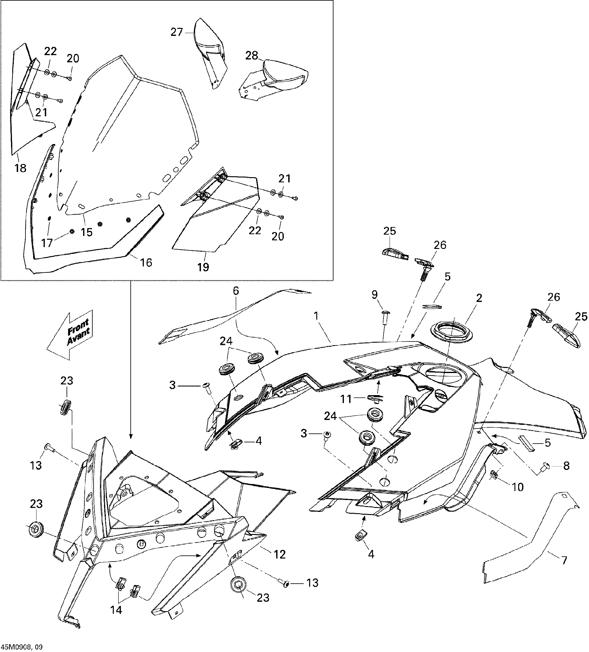 Ski-Doo Nut-weld THIN M6, OEM Part # 250100106