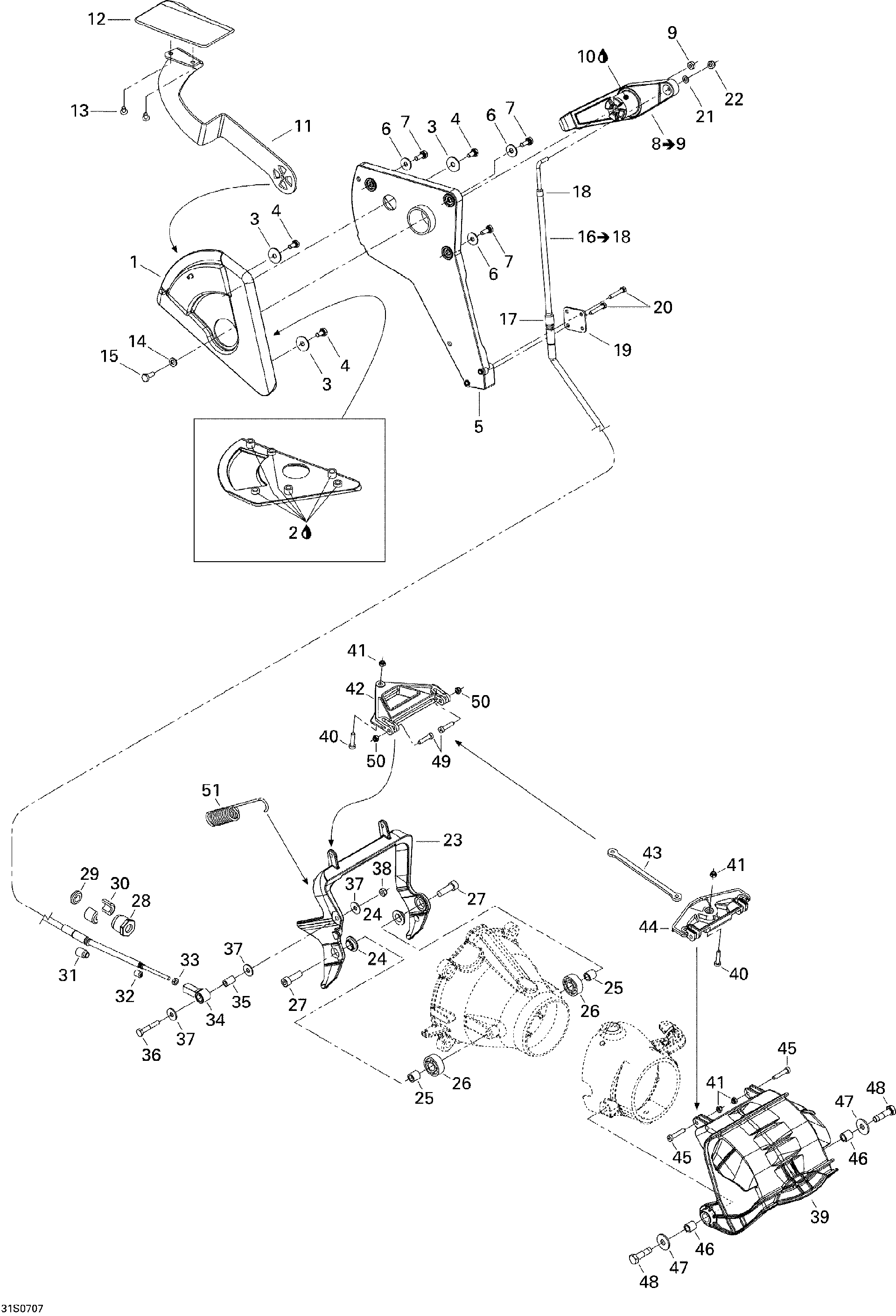 Sea-Doo Reverse Handle, OEM Part # 268000025