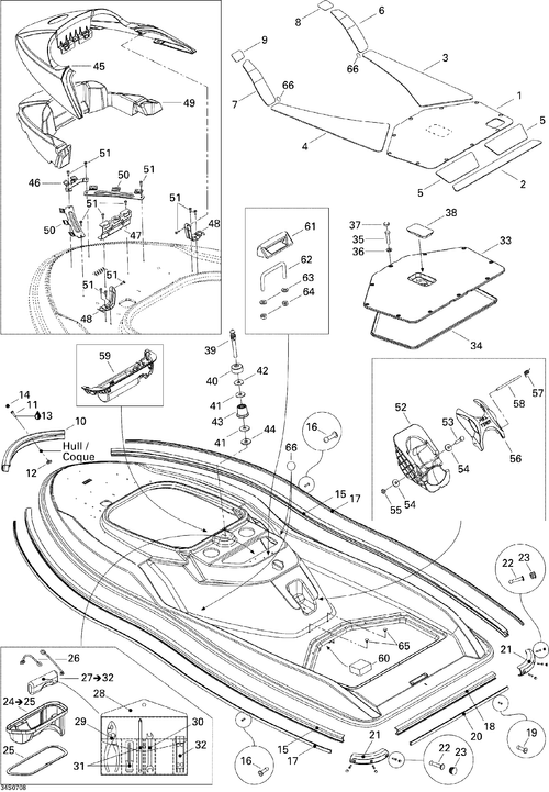 Sea-Doo U BOLT, OEM Part # 269001142