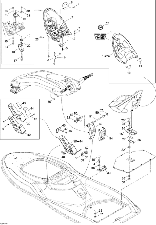 Sea-Doo SEAT Latch Spring, OEM Part # 269001153