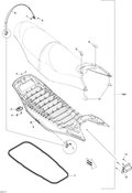 Fits 2007-2011 Sea-Doo GTS Pro 130 / GTI 130 and Rental SEAT Receptacle, OEM Part # 269001389 - schematic diagram