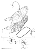 Fits 2011-2012 Sea-Doo GTX LTD iS 260 SEAT Strap, OEM Part # 269002075 - schematic diagram