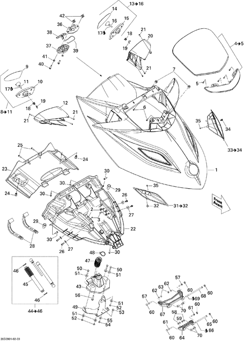 Sea-Doo Shock BASE, OEM Part # 269501553