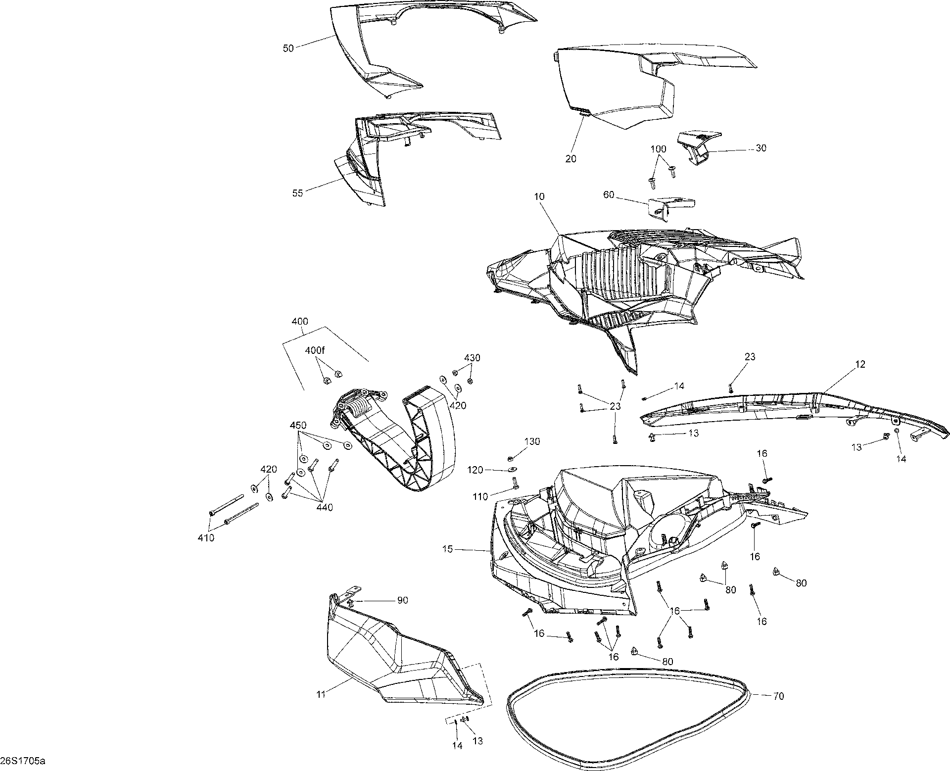 Fits 2016-2017 Sea-Doo RXP Support, OEM Part # 269502252 - schematic diagram
