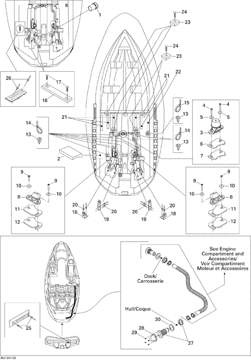 Fits 2003-2012 Sea-Doo 150 Speedster 155 / 150 Speedster 260 SHIM 0.3 MM, OEM Part # 270000445 - schematic diagram