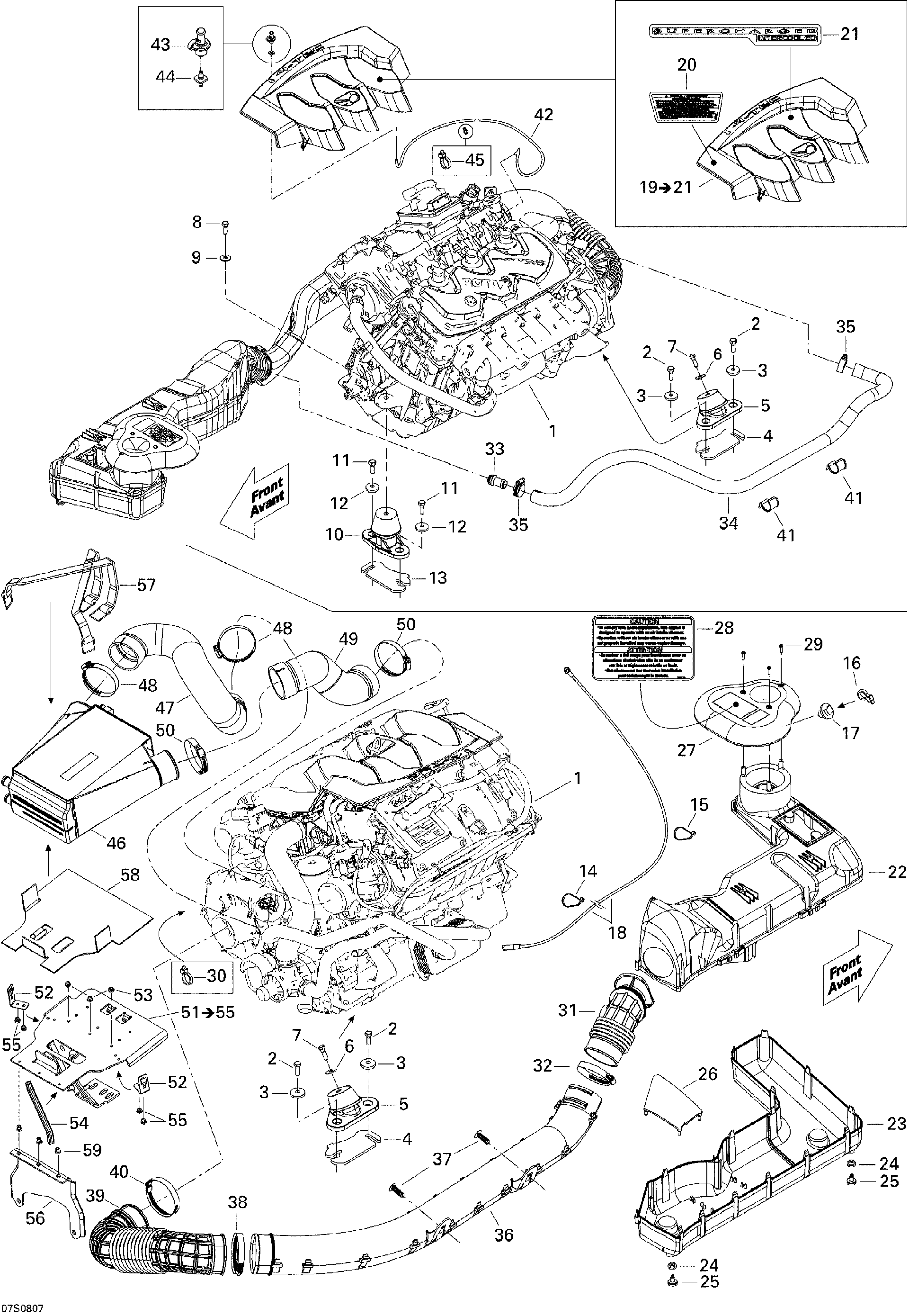 Sea-Doo Cooler Support ASM, OEM Part # 270000706