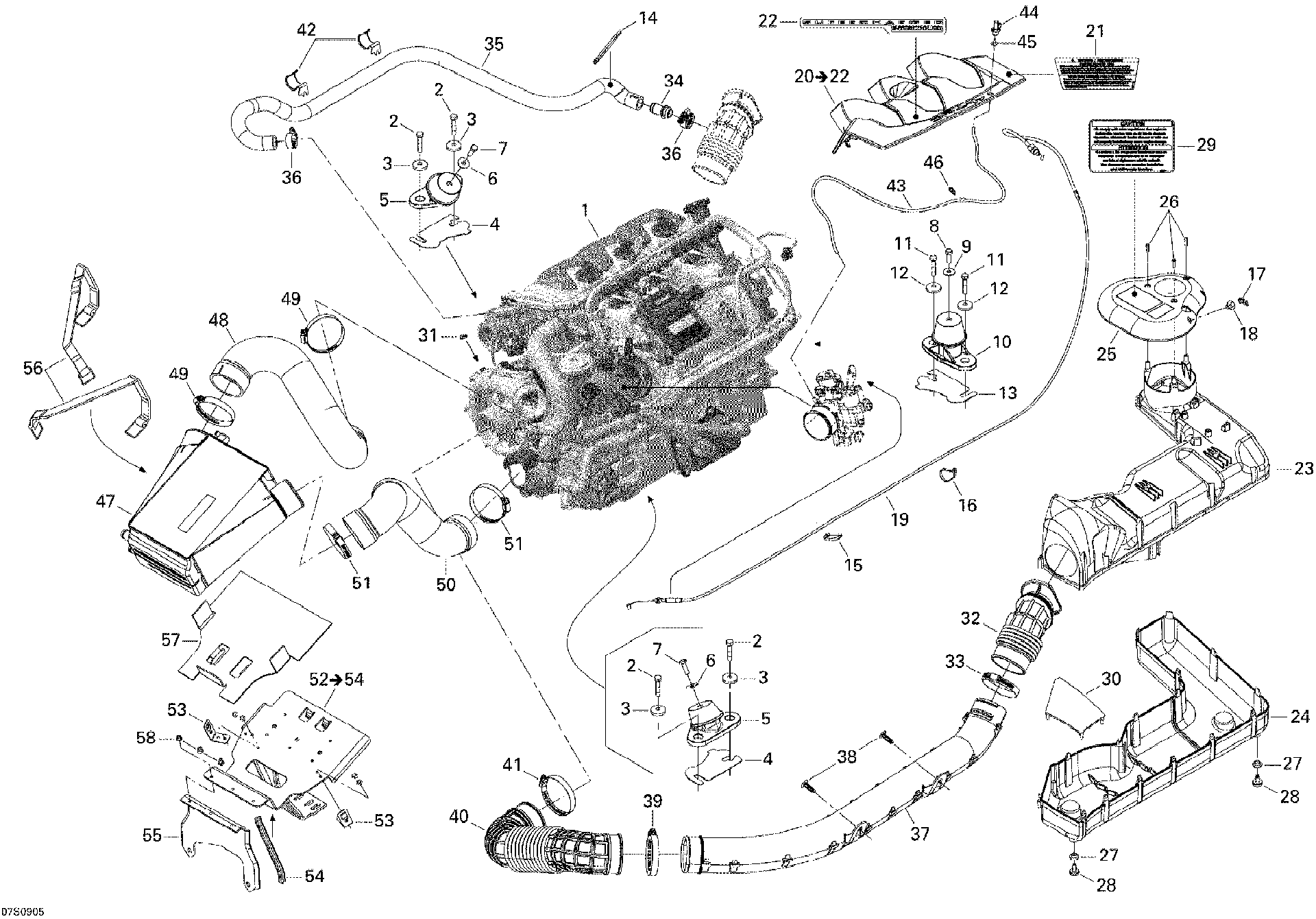 Sea-Doo Cooler Support ASM, OEM Part # 270000756