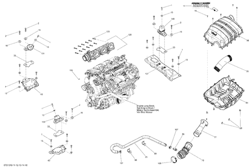 Fits 2009-2013 Sea-Doo GTI SE 130 / GTX 215 LH Stopper, OEM Part # 270000796 - schematic diagram