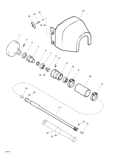 Sea-Doo HOSE Protect, OEM Part # 271000311