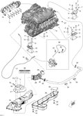 Fits 2008-2011 Sea-Doo GTS Pro 130 / GTI 130 and Rental AIR Silencer Upper, OEM Part # 273000244 - schematic diagram