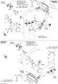 Fits 2010-2012 Sea-Doo 210 Challenger S & Challenger SE 310 / 210 Challenger SE 430 Exhaust HOSE PORT, OEM Part # 274001403 - schematic diagram