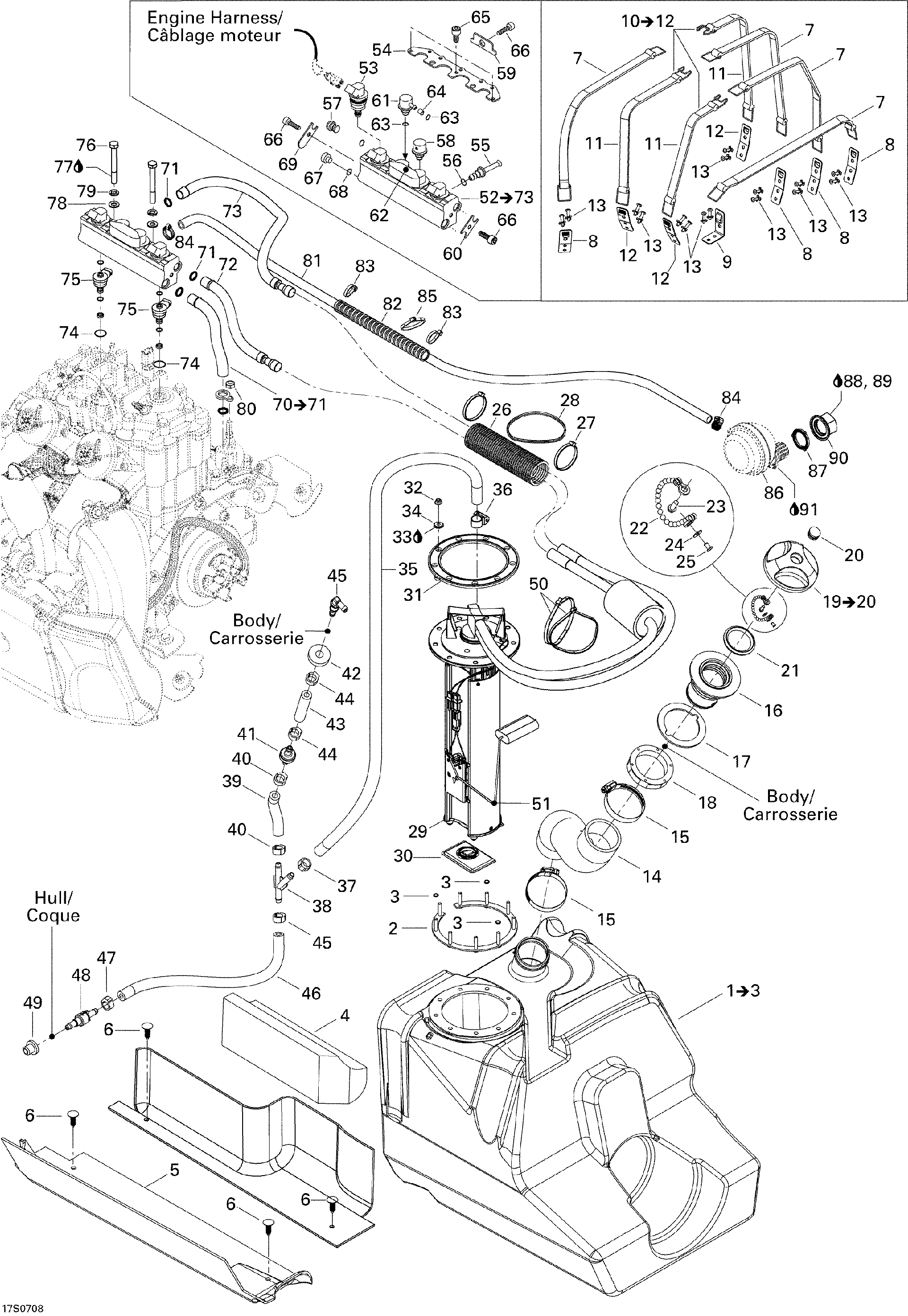 Sea-Doo Distributor FUEL, OEM Part # 275500656