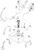 Fits 2009-2012 Sea-Doo GTX 155 / GTX 215 Filler NECK FUEL, OEM Part # 275500744 - schematic diagram