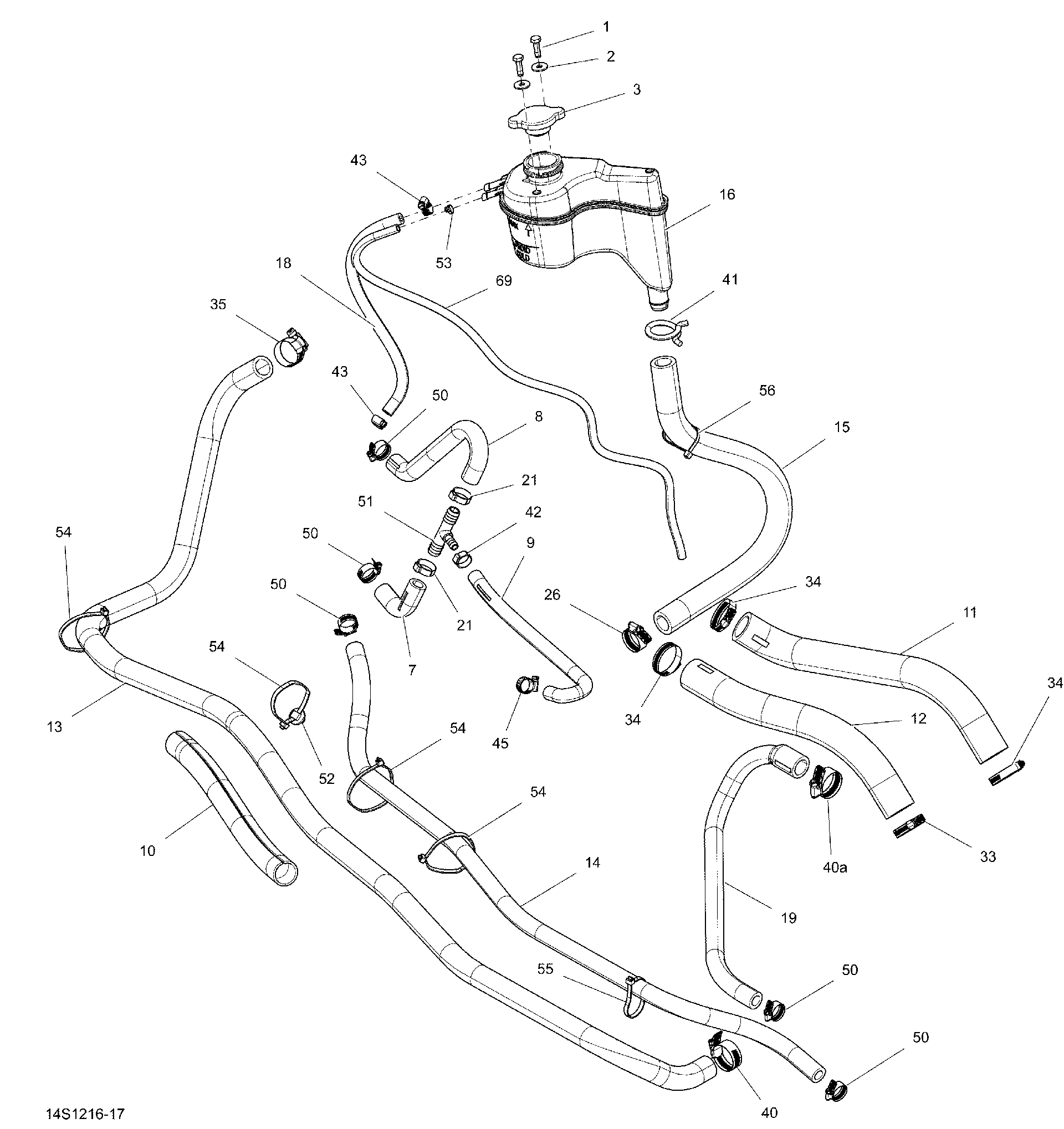 Fits 2012 Sea-Doo GTX 215 / GTX LTD iS 260 Formed HOSE, OEM Part # 276000305 - schematic diagram